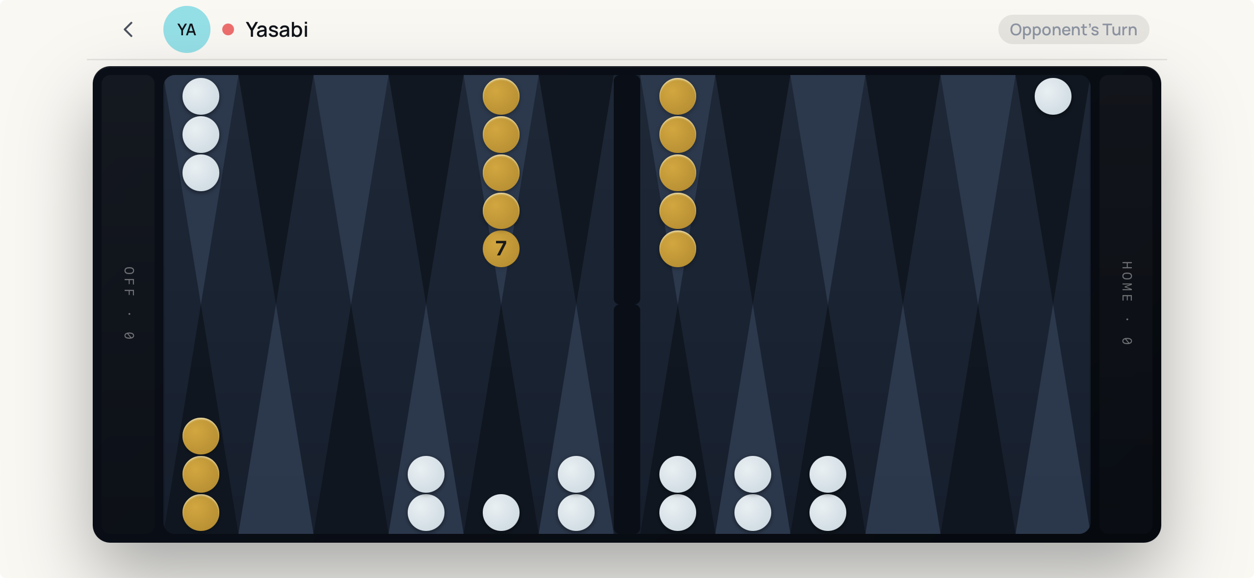 SyncGammon — in-game view